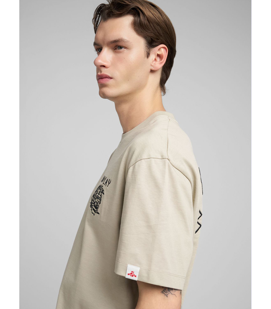 リラックスフィット ヘビーコットンジャージーSKULL Tシャツ 詳細画像 ベージュ 7